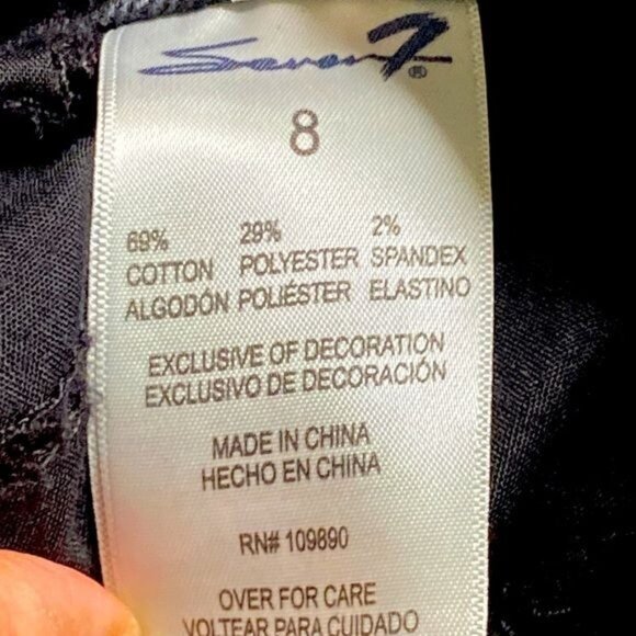 Seven7 Skinny Black Stretch Denim Jeans High Rise Casual Chic Edgy Vibe Size 8 - Picture 6 of 16